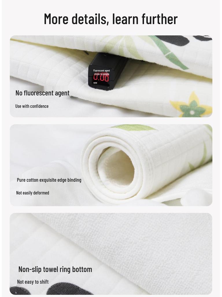 Almofada de Algodão Impermeável Lavável para Incontinência de Bebé - Respirável, Espessa, Tamanho Grande