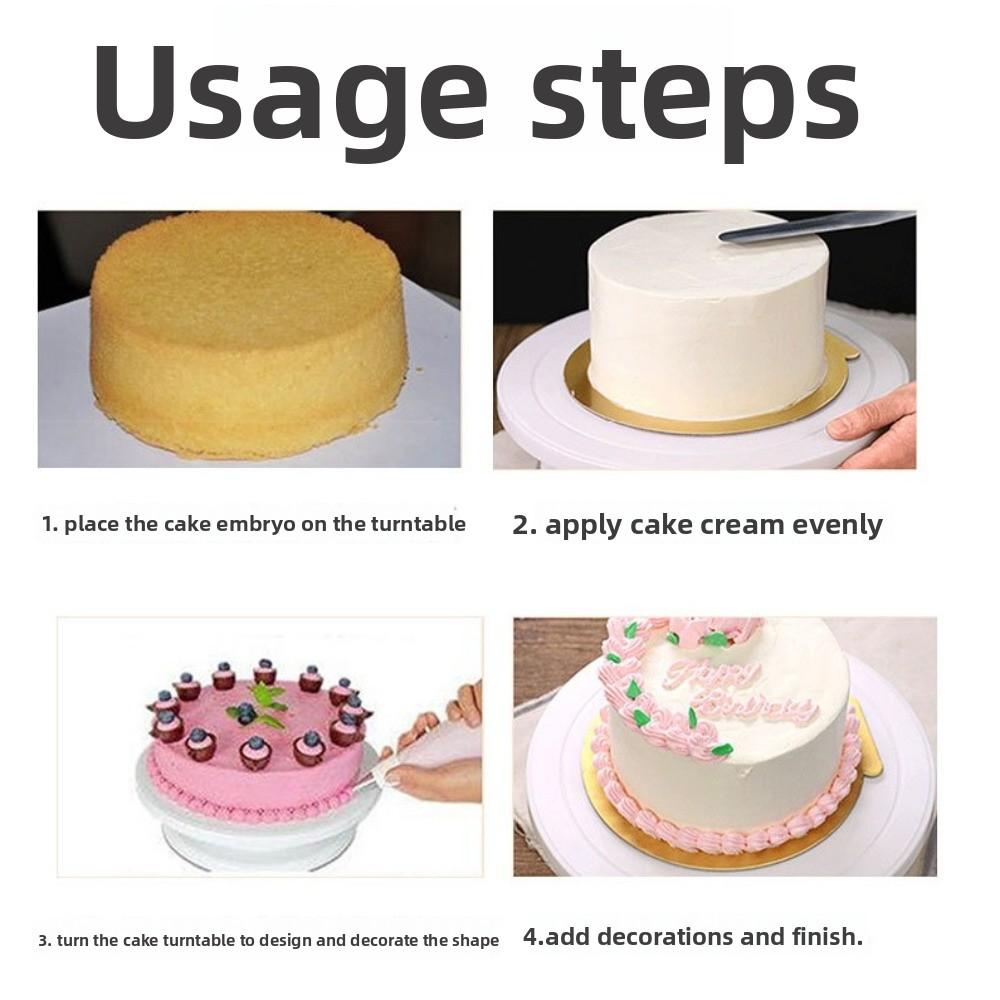 Table Tournante Rotative Forme Ronde Base Stable Outils de Pâtisserie Nouveau Moule à Gâteau DIY Pâtisserie Maison