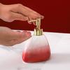 Gradient Red Ceramic Lotion Bottle Hotel Bathroom Toiletry Set Toothbrush Holder Mouthwash Cup Soap Dish Ceramic Soap Dispenser