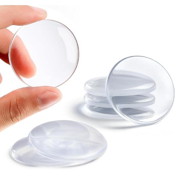 Door Stoppers for Wall, Etybetopstar 6Pack 2" Rubber Door Knob Wall Protectors, Strong Self-Adhesive Door Bumpers for Wall, Quiet & Shock-Absorbing