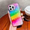 Stylish Electroplate IMD Leopard Rainbow Phone Case for iPhone 16 15 14 Plus 11 Pro Max Protective Back Cover Made Durable PC