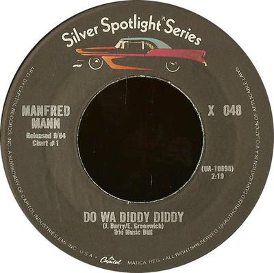 7inch Record MANFRED MANN - Do Wa Diddy Diddy / Sha La La X048 Capitol Records 1980 US Rock Used