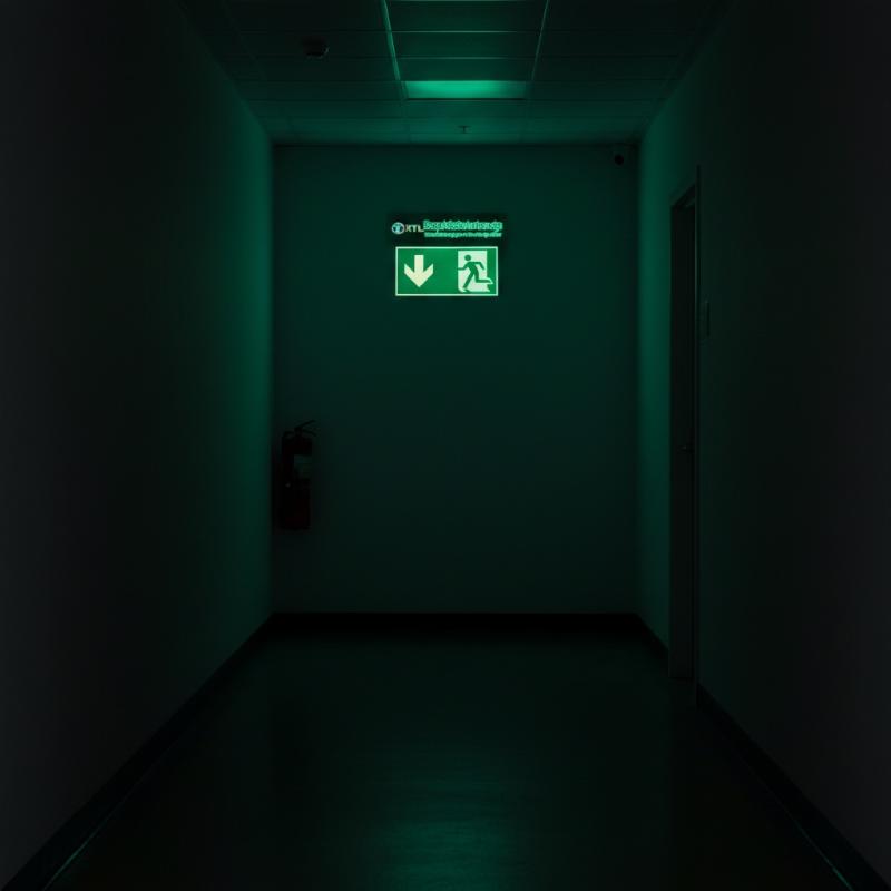1 Sheet Glow-In-The-Dark Safety Exit Emergency Passage Sign Label Sticker Luminous Escape Direction Guide Sign Stickers