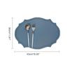 PVC Place Mats Kitchen Dining Table Mats Steak Pad Anti-scalding Insulation Pads INS Style Oval Shaped for Home Kitchen