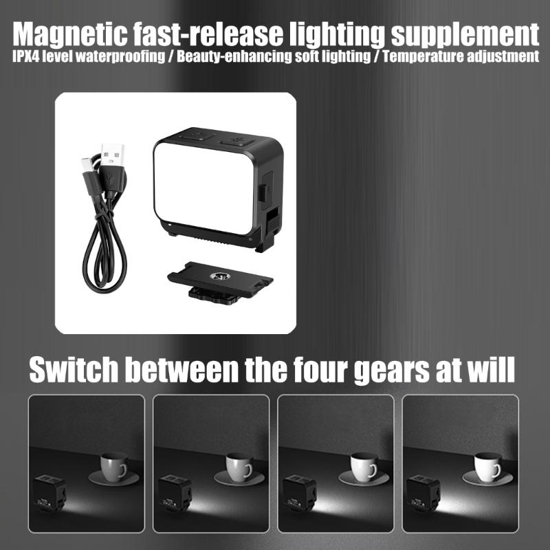 Magnetic Clip On LED Light Featuring Adjustable Brightness Levels Long Battery & Water Resistance for ACTION6