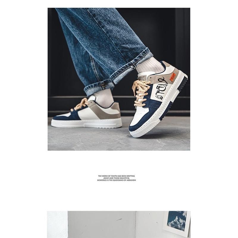 Men's Casual Platform Sneakers Lace Up Fashion Skateboard Shoes For Daily Wear