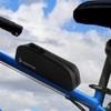 Bike Front Frame Bag Reusable Holder Storage Cycling Pack Pouch for Flashlight Trip Keys Glasses
