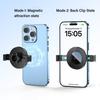 2 in 1 Cellphone Clamp with 17mm Ball Head Smartphone Mount Adapter Magnetic Mount Holder Stand Universal Quick Install