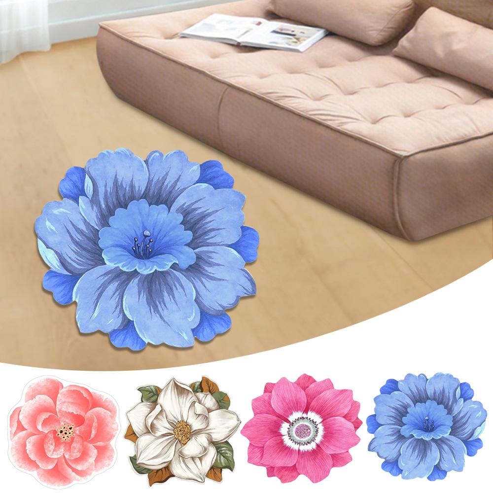 Pastoral Lotus Floor Mat Special-shaped Door Gasket Flower Carpet Living Room Tea Table Bedside