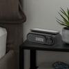 Portable Bluetooth-compatible Loudspeaker with Clock LED Time Display 15W Wireless Charging Multifunctional Digital Clock