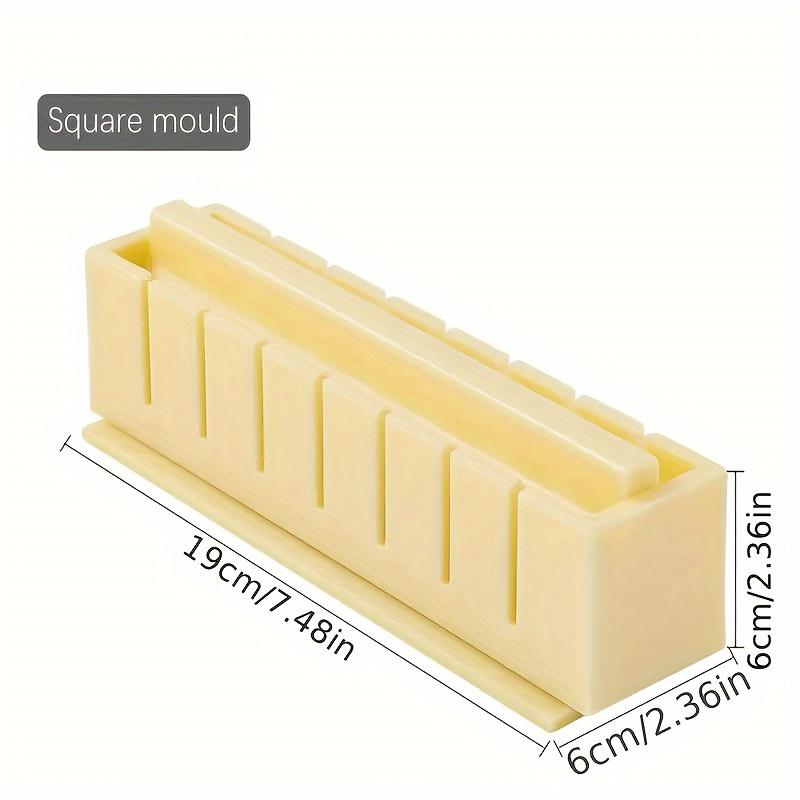 3tlg./Set Sushi Maker Ausrüstung Set Kunststoff Sushi Rollen Form Rund Quadratisch Herzförmig Sushi Zubereitungswerkzeuge Kuchenrollenform