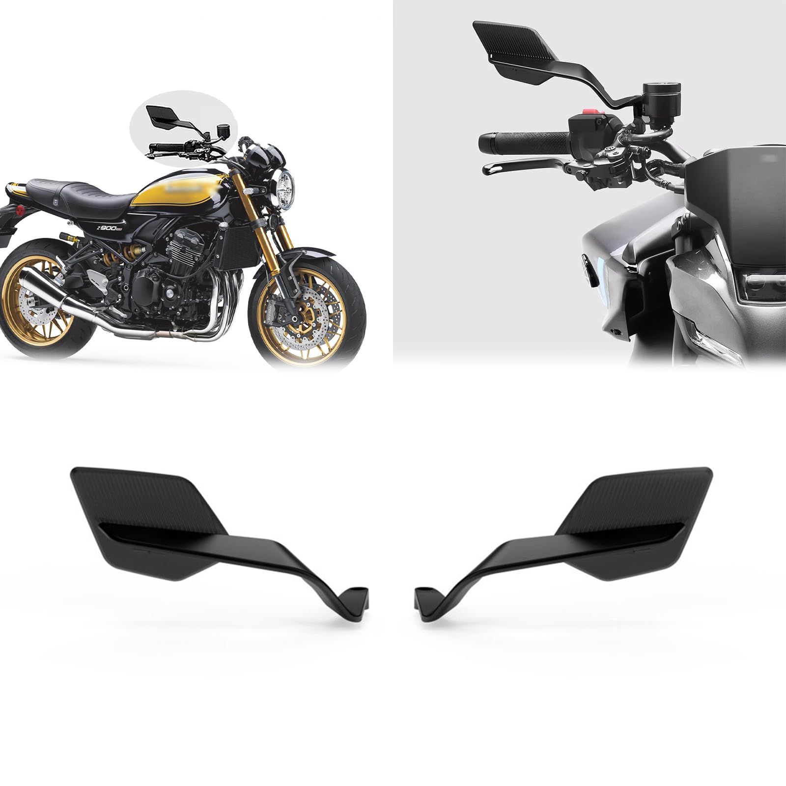 

New Motorcycle Rearview Mirror with Invisible Winglets for and Z650RS Z900RS, Z400RS, (2025) [Used]
