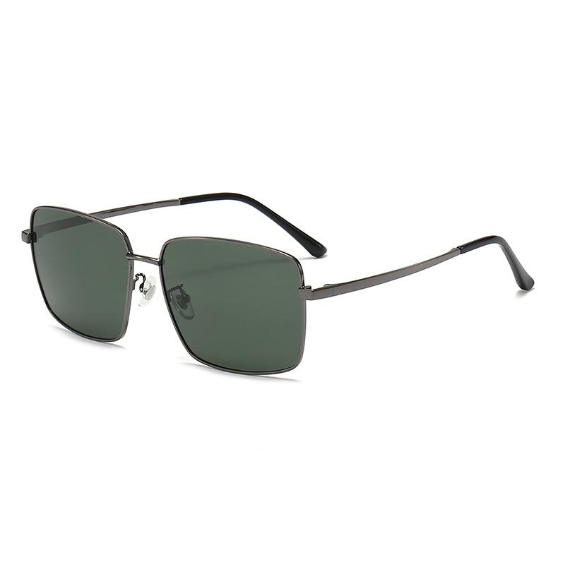 Large Frame Square Metal Sunglasses - Women s Fashion & Men s Polarized UV Protection