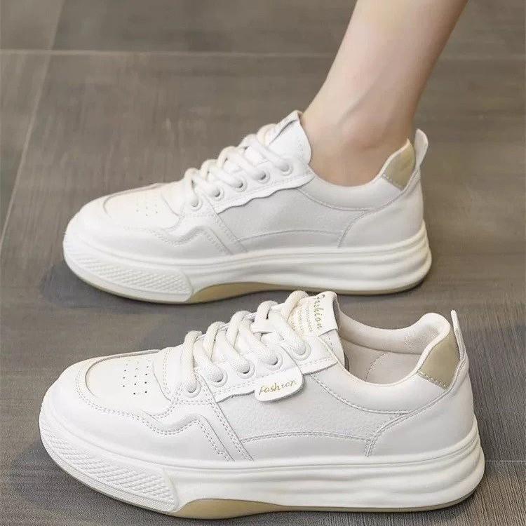 Flat white shoes women's versatile niche board shoes new spring high casual sports shoes