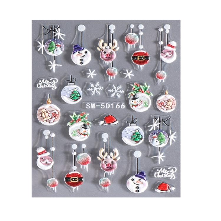 

Christmas Nails Sticker Snowflakes Nails Decals Self-Adhesive Nails Sticker Snowman Nails Art Stickers Nails Supplies