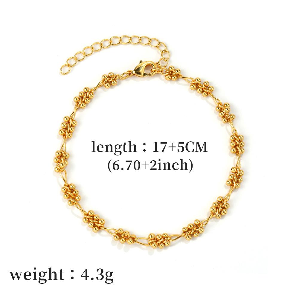 Moderne Goldplattierte Kleine Kugelkette für Damen