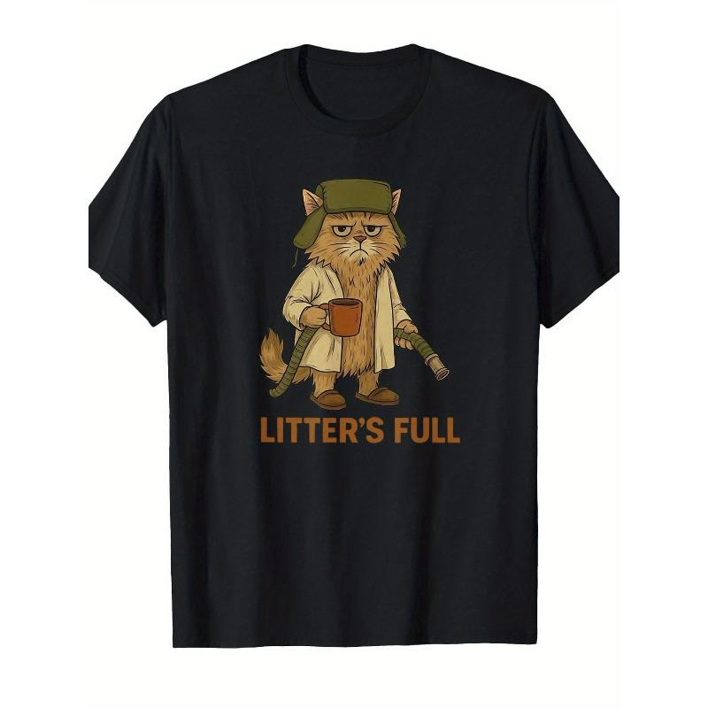 

Европейские размеры Мужская футболка с круглым вырезом и короткими рукавами, изготовленная из. Этот дышащий и повседневный спортивный топ демонстрирует забавного кота S чёрный