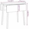 VidaXL Table à manger blanc bois massif et caoutchouc, table de salle à manger, table à dîner, meuble à manger 4102534