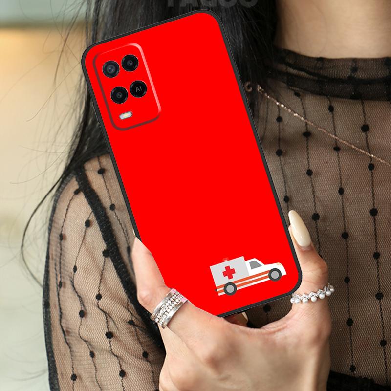 EMT EMS Ambulance Case For Oppo A16 A76 A96 A17 A18 A60 A80 A40 A38 A58 A78 A98 A94 A74 A54 A15 A57 A77 A5 Pro