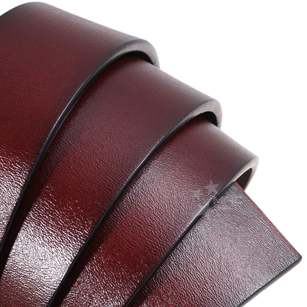 Men's Belt, Automatic Lock, Casual, No Holes, Genuine Leather, Stylish, Casual Belt, Brand, Large Size, Men's Belt, Infinitely Adjustable, Leather,