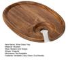 Wine Glass Serving Tray Oval Platter for Parties Dining Wooden Rustic Elegant Charcuterie Serving Board for Cheese Fruit Steak