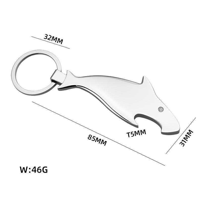 Creative Shark Bottle Opener Keychain - Practical Barbecue & Bar Gift