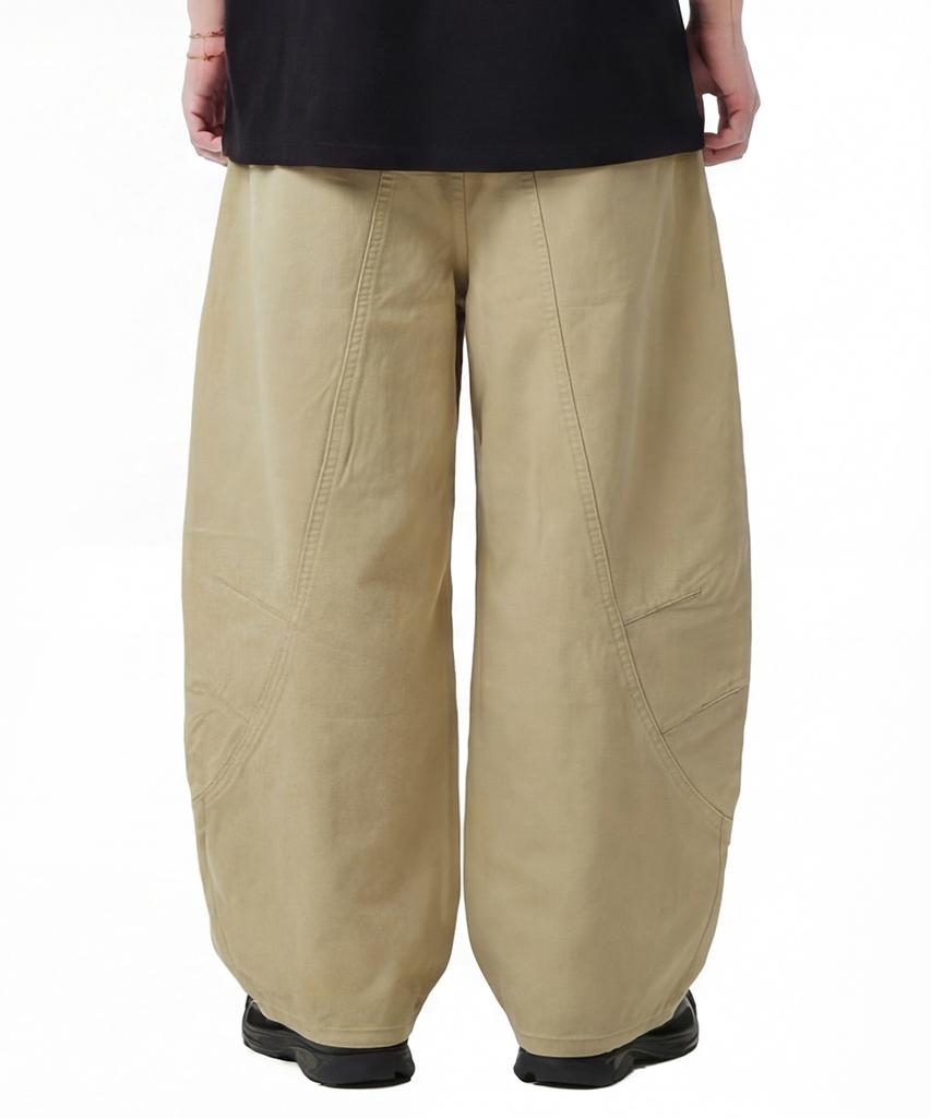 ARTISTWEAR [Atw] Voluminous Wide Fit Cotton Curved Pants - 2 Colors