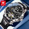 OLEVS brand multifunctional luminous starry sky flywheel fully automatic mechanical watch men's watch 6690