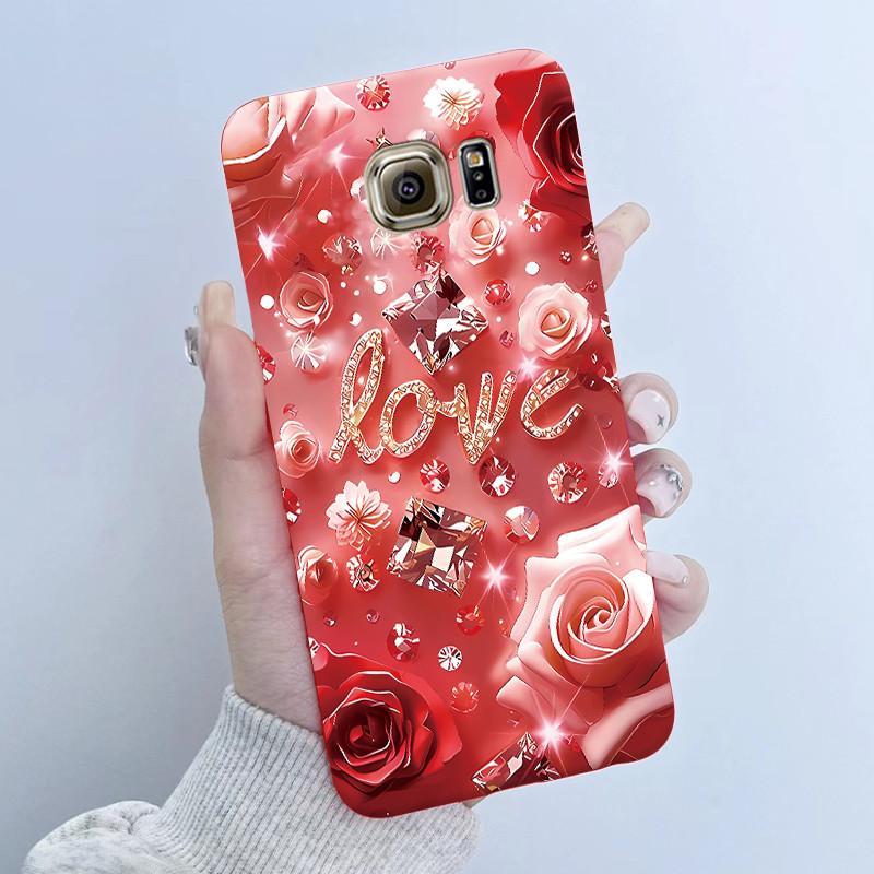 For Samsung Galaxy S6 G920F S6 edge G925F Phone Case Popular Butterfly Flower Girl Design Soft Silicone TPU Back Housing Covers