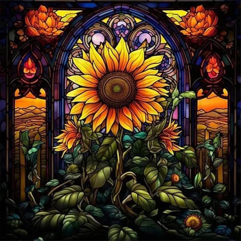 Pictură cu Diamante 5d Floare Floarea-Soarelui Trandafir Mozaic Bijuterii Broderie în Cruce Handmade Diy Broderie Floare Decorațiune de Casă