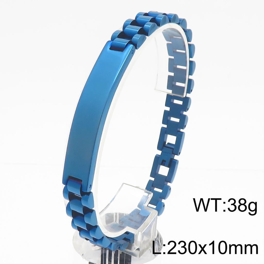 Personalized Curved Bracelet, Trend Lettering Adjustable Strap Chain Titanium Steel Men'S Bracelet
