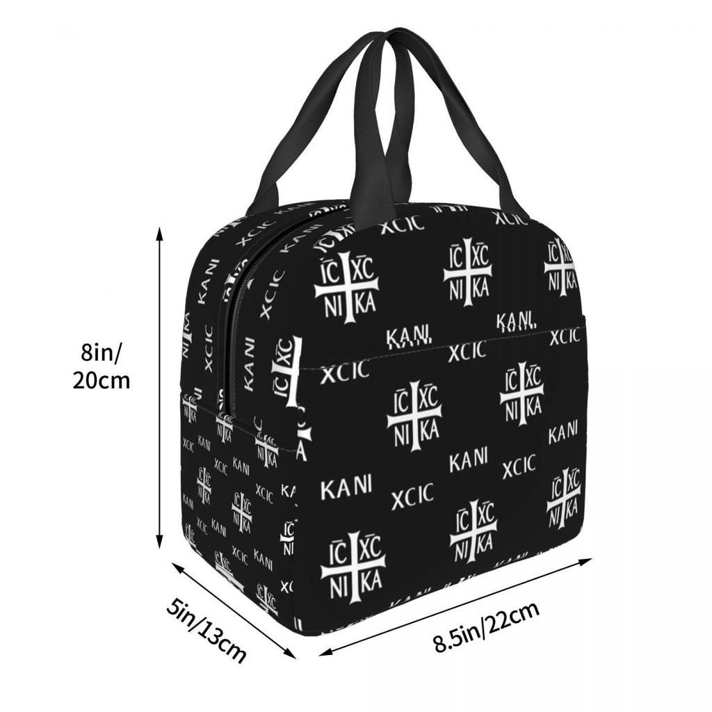IC XC NIKA Cross Christian Orthodox Jesus Chris Insulated Lunch Bag for Kids School Cooler Thermal Food Box Tote Lunch Boxes