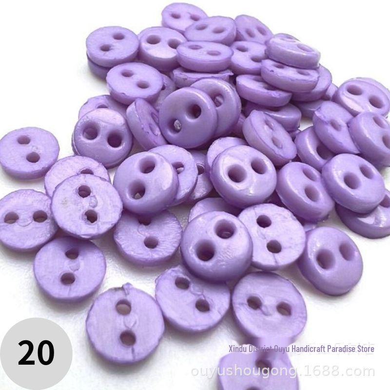 4mm Dual-Eye Plastic Buckle with Edge Button for DIY Felt Doll Accessory