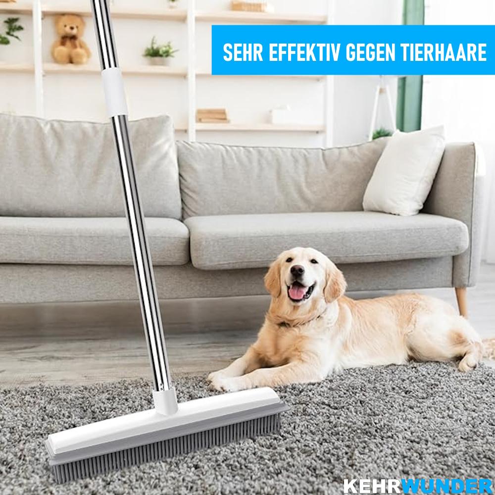 KEHRWUNDER Gummibesen Gummiborsten Abzieher Haarreinigung Kehrbesen Rubber Broom