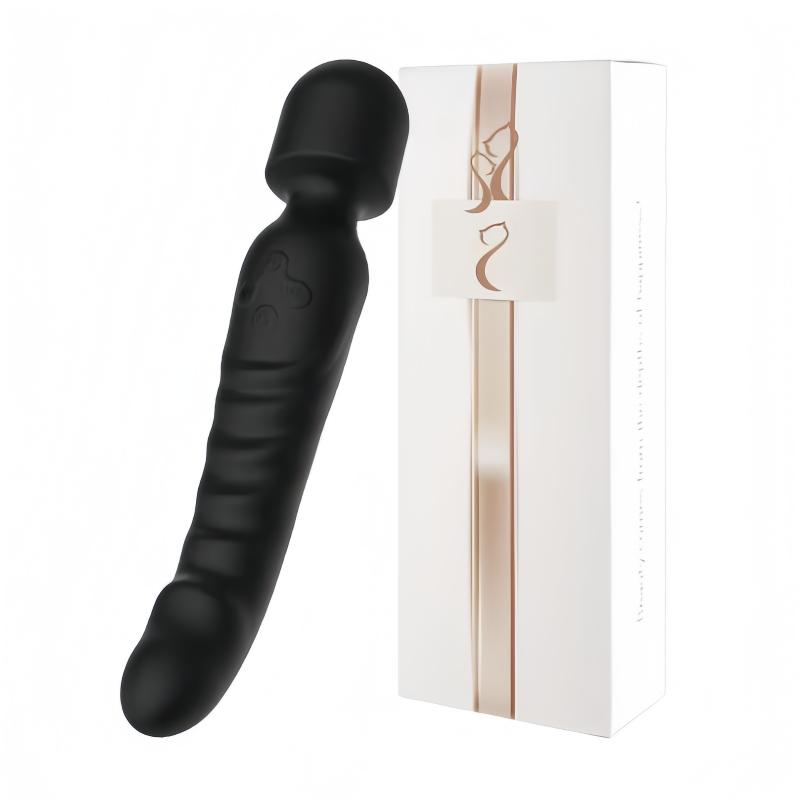 Magic Wand Vibrator Heated Dildo Body Massager 7 Speed Dual Vibration Clitoral G-spot Stimulator Female Masturbation Massager