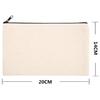 Custom Logo Eco-Friendly Zippered Pouch Travel for Cotton Canvas Cosmetic Makeup Bag Pen Case Storage Fashion Large