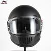 Retro Full Face Motorcycle Helmet with Fiberglass Lens and Ventilation for All-Season Use