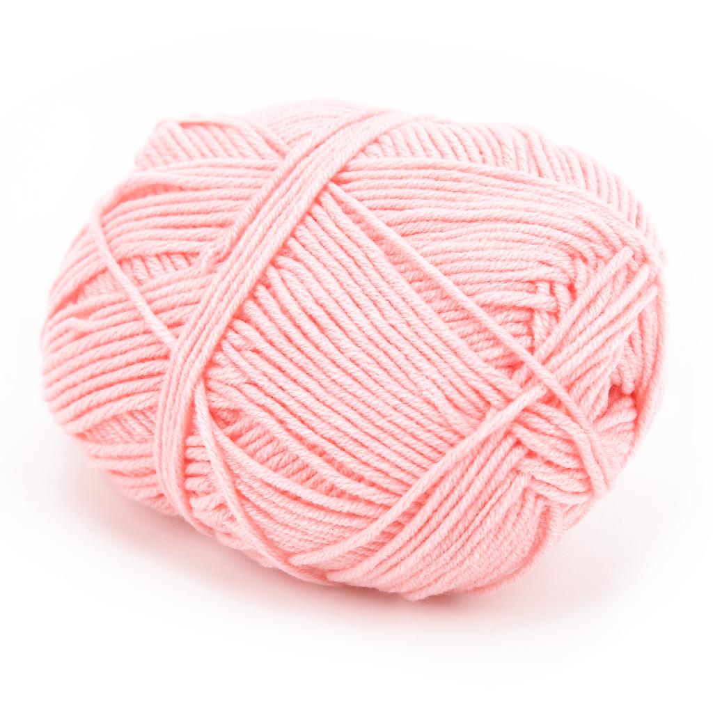 Crochet Yarn Soft SkinFriendly   Cotton Wool for Knitting   Children Clothes(Pink )