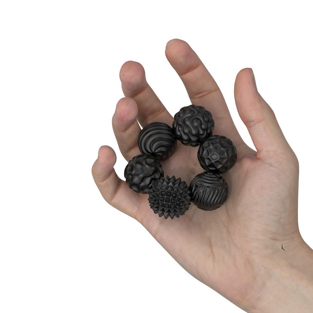 Silicone Magnetic Decompression Ball Children's Magnetic Sensory Ball 6 Pack Magnetic Educational Toys