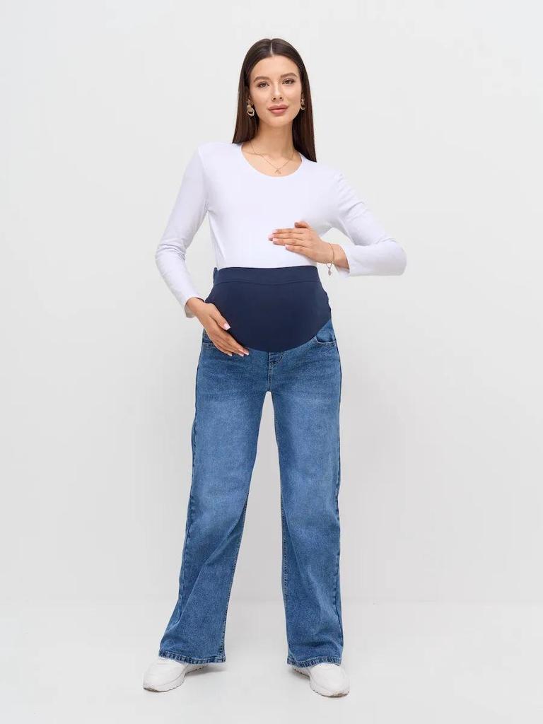 European-American Style High Waist Slim Maternity Pants: Versatile Straight-Leg Jeans for Pregnant Women