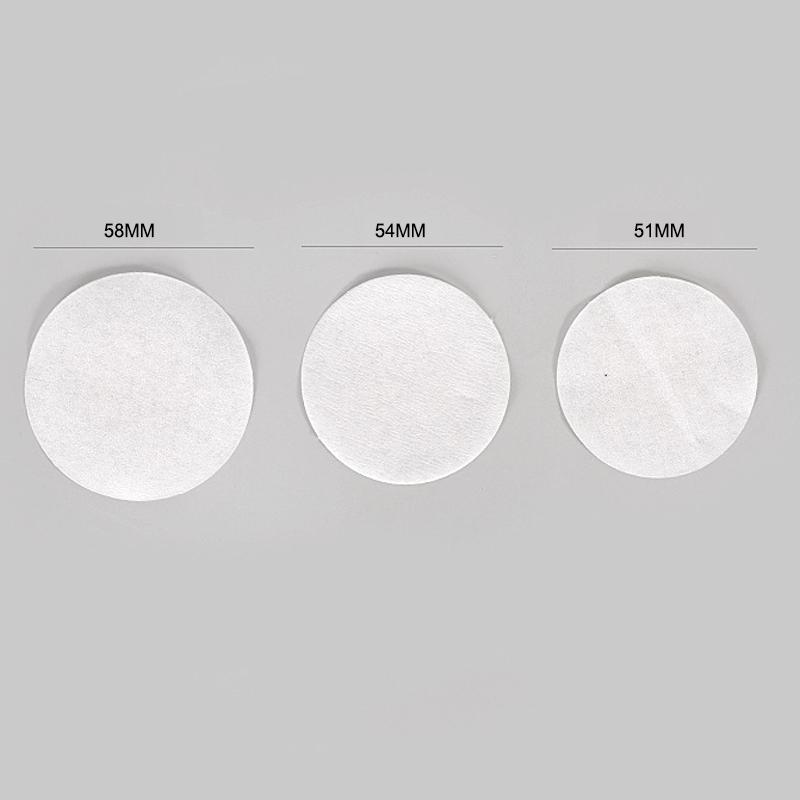 Leeseph Filtro di carta per caffè, 100 pezzi Filtro per ciotola in polvere per macchina per caffè espresso per cestello portafiltro per caffè con schermo a disco da 51/53/58 mm