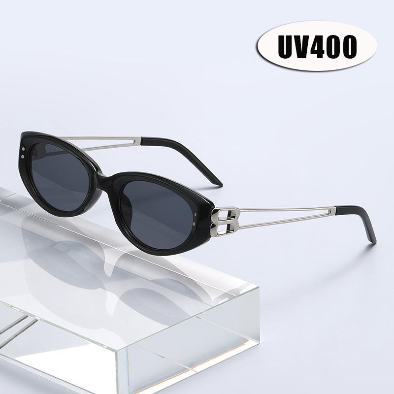 New Trend Cat Eye Sunglasses Fashion Sunscreen Luxury Brand Metal Eyeglasses Casual Style Popular Women Accessories