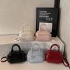 Early Spring High-grade Texture Handbag Women's New Solid Color Small Fresh and Fashionable Shoulder Messenger Bag