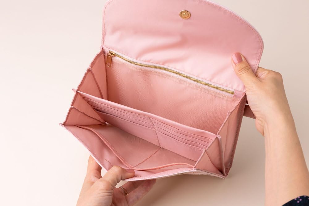 Marks Maternal and Child Health Handbook/Medication Book Case, Accordion Type, Paul & Joe La Puppetrie, Chrysanthemum Pink, PAJ-PO8-PK