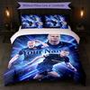 Erling Haaland Benutzerdefinierter Name Text Bettwäsche-Set 1 Bettbezug+2 Kissenbezüge Fußball-Logo Personalisiertes Geschenk Für Besondere Anlässe Schlafzimmer-Dekoration