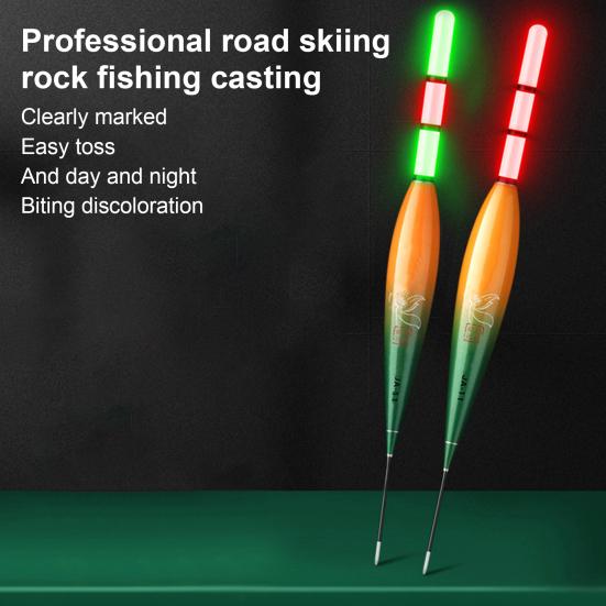 1 Set LED Lighted Fishing Float High Visibility Waterproof Long Casting Light-up Buoy Bobber Float Saltwater Freshwater Carp Fishing Accessories