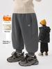 European Boys' Fleece-Lined Cotton Sweatpants - Winter 2025 Toddler Style