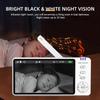 5 Inch HD Baby Monitor With Camera Two-Way Audio Electronic Babysitter Night Vision Nanny Video IPS Screen Baby Monitor