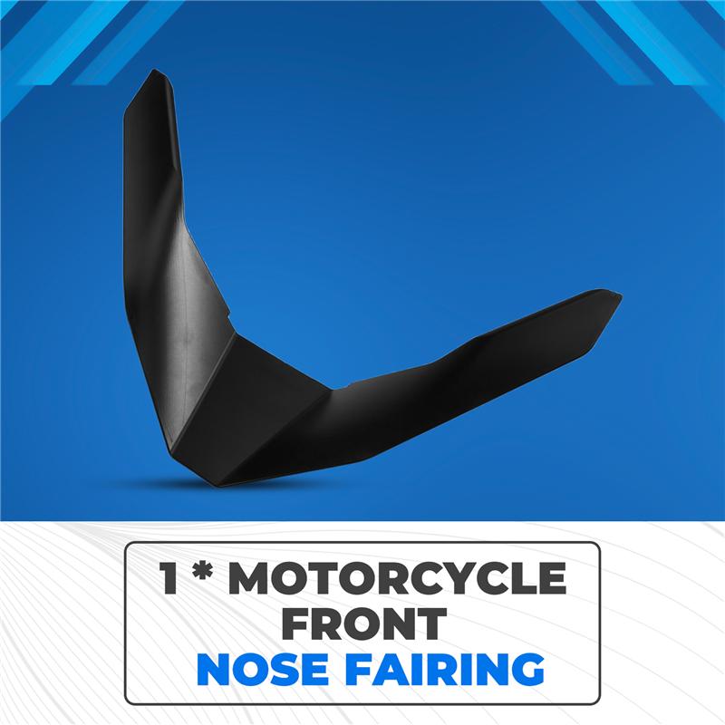 Front Fairing Winglets Aerodynamic Motorcycle For ZONTES 368 G 368G Front Nose Fairing Beak Protector Bright Black