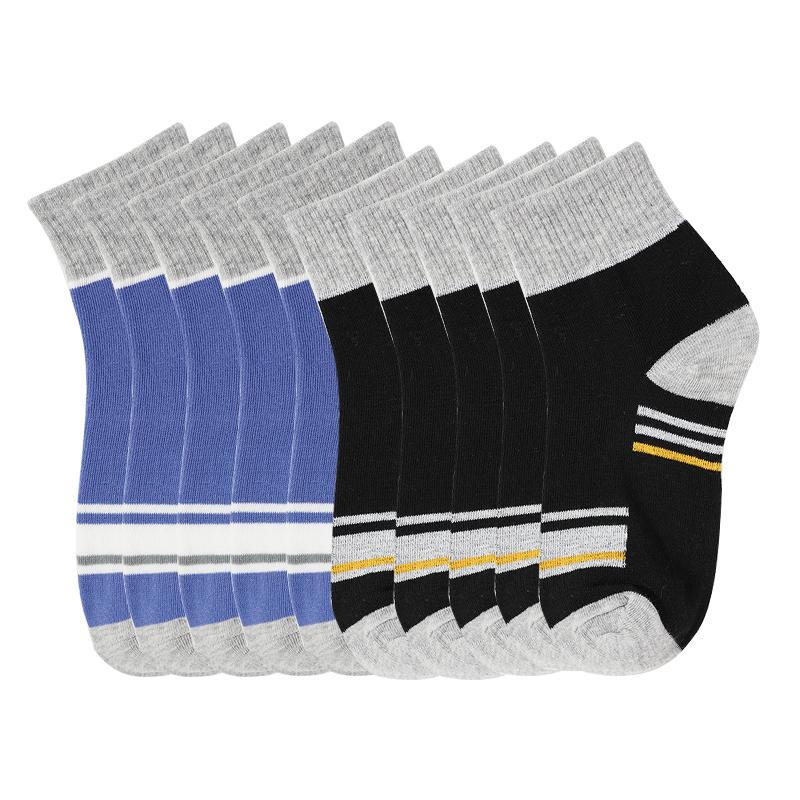 

10 пар мужских хлопковых дезодорирующих дышащих летних хлопковых спортивных носков средней длины, летние носки для мальчиков 10 pairs